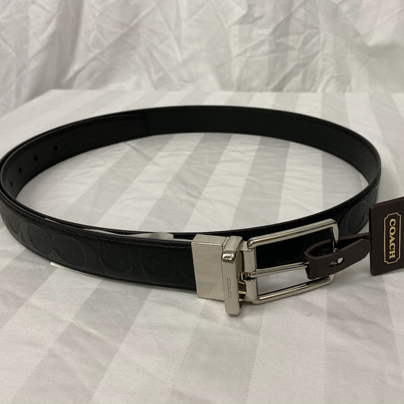 NWT Black Coach Belt Signature Leather - Picture 3 of 7